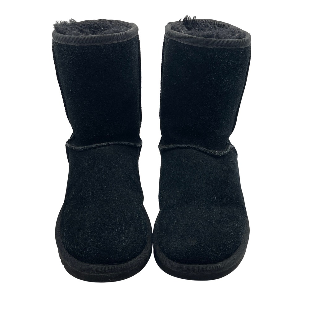 Koolaburra by UGG Victoria Black Suede‎ Faux Fur Short Boots 1017090 Womens 7